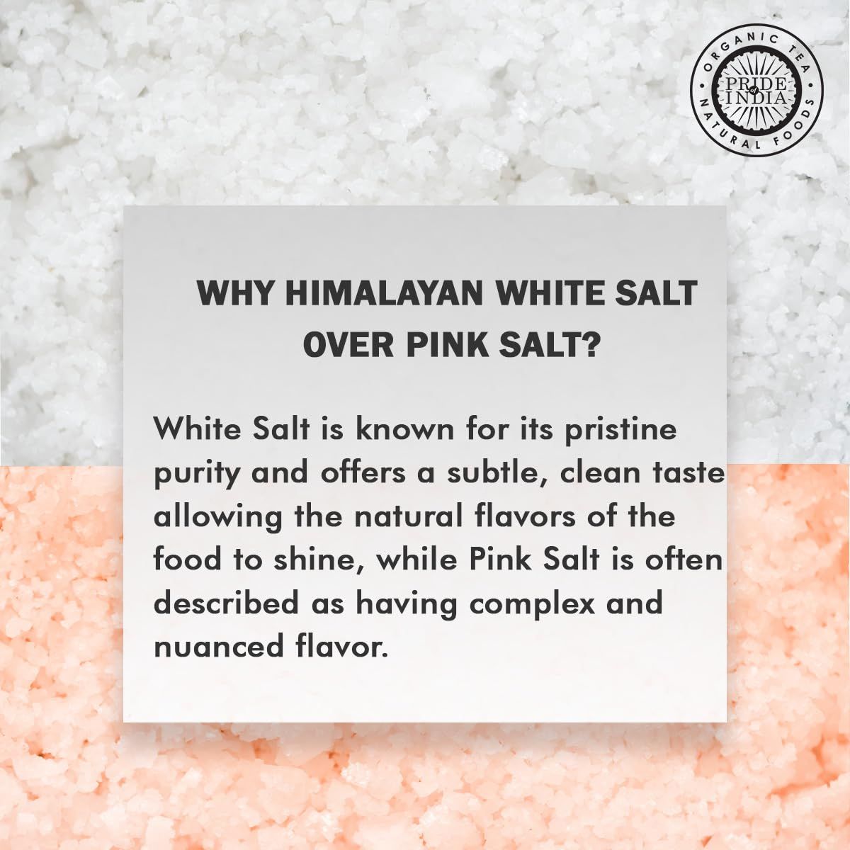 Himalayan White Salt by Pride of India - 2.2Lbs - Rarest & Enriched W/84+ Natural Minerals- Low Sodium- Mineral Rich Nutrition and Enhanced Taste- Healthier Table Salt Substitute