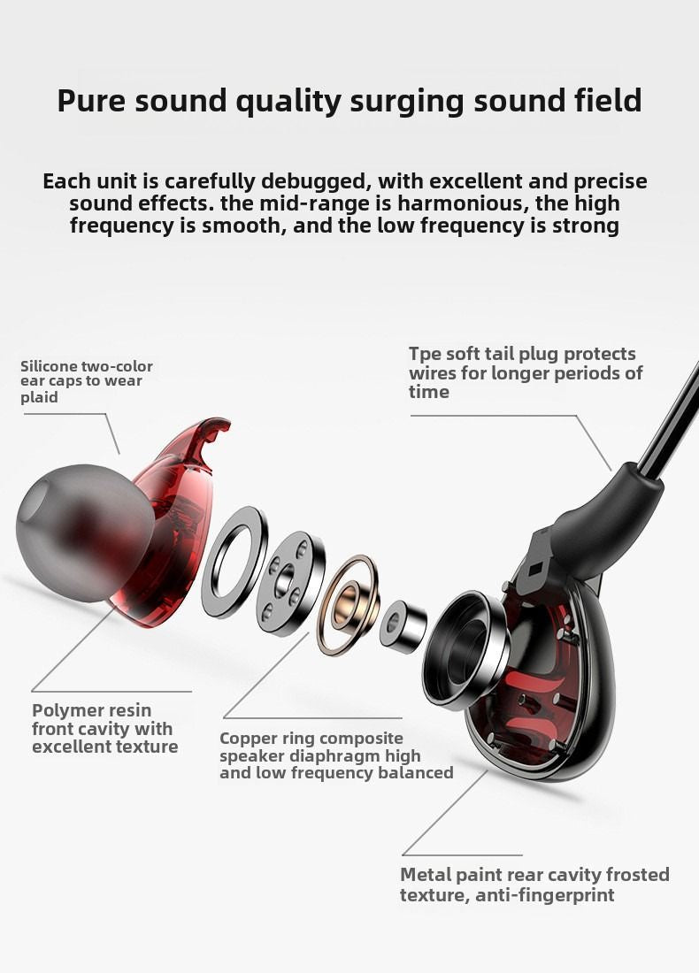 Bluetooth headset neck type ultra-long standby noise reduction for Apple Huawei 5.3 wireless in-ear sports headphones