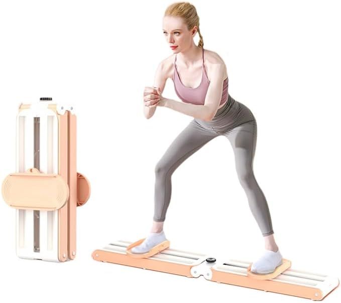 Ski Machine Pelvic Floor Muscle exercise Trainer, Indoor Home Ski Machine, Steel Slide Ski Machine, Double Bearing Pulley, No Shaking, Silent Exercise