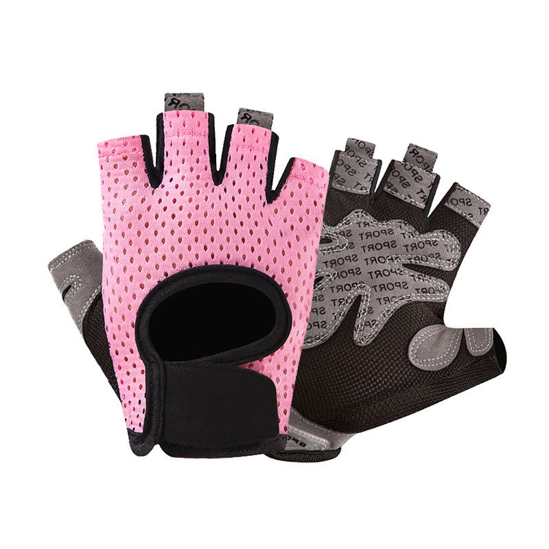 Gym Gloves, Women Yoga Weightlifting gloves Breathable Half Finger Anti-Slip Pad Bicycle Cycling Glove Sport Exercise Equipment