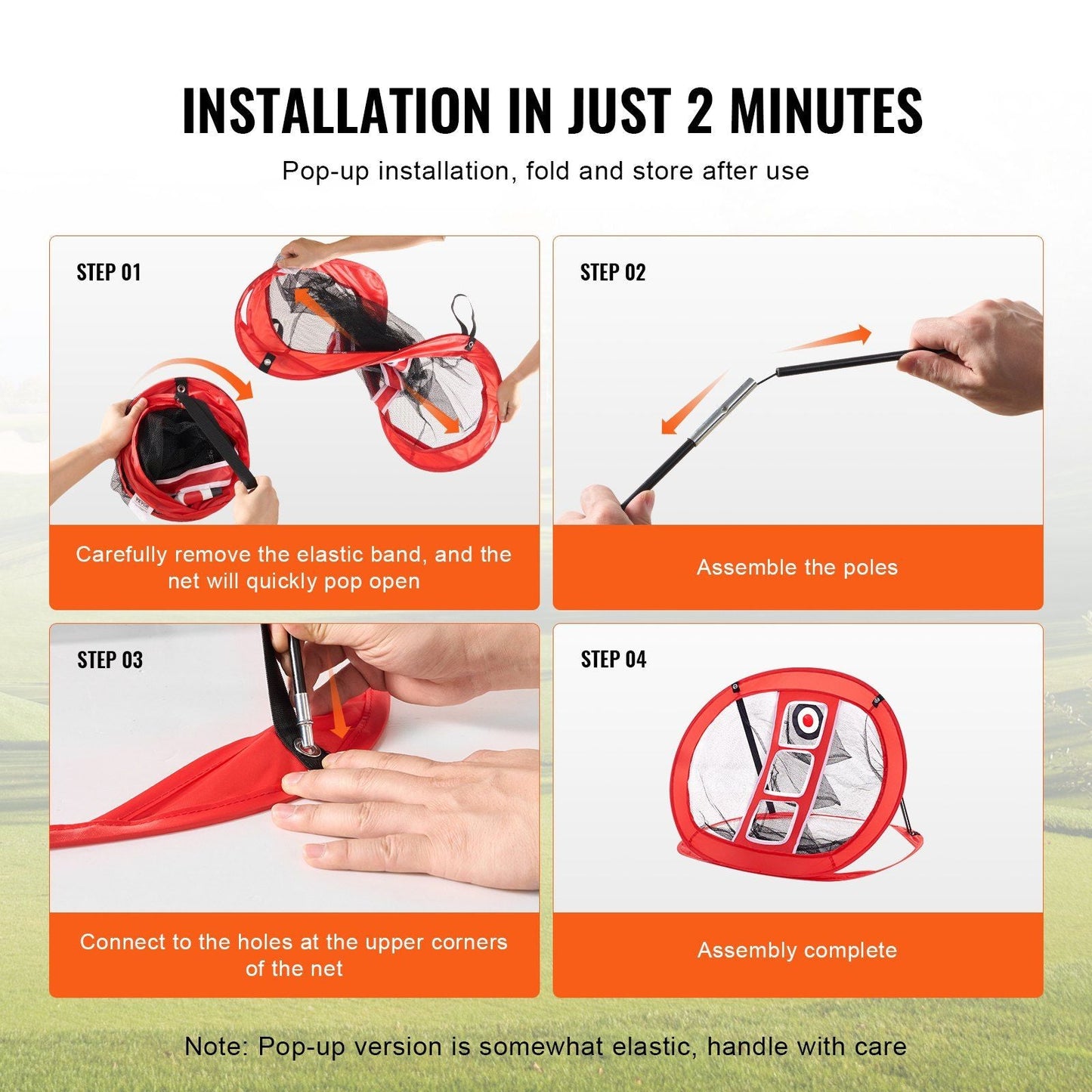 Golf practice Net, Pop Up Golf Net, Portable Indoor Outdoor Home Golf Hitting Aid Net with Target and Carry Bag, for Backyard Driving Training Swing,