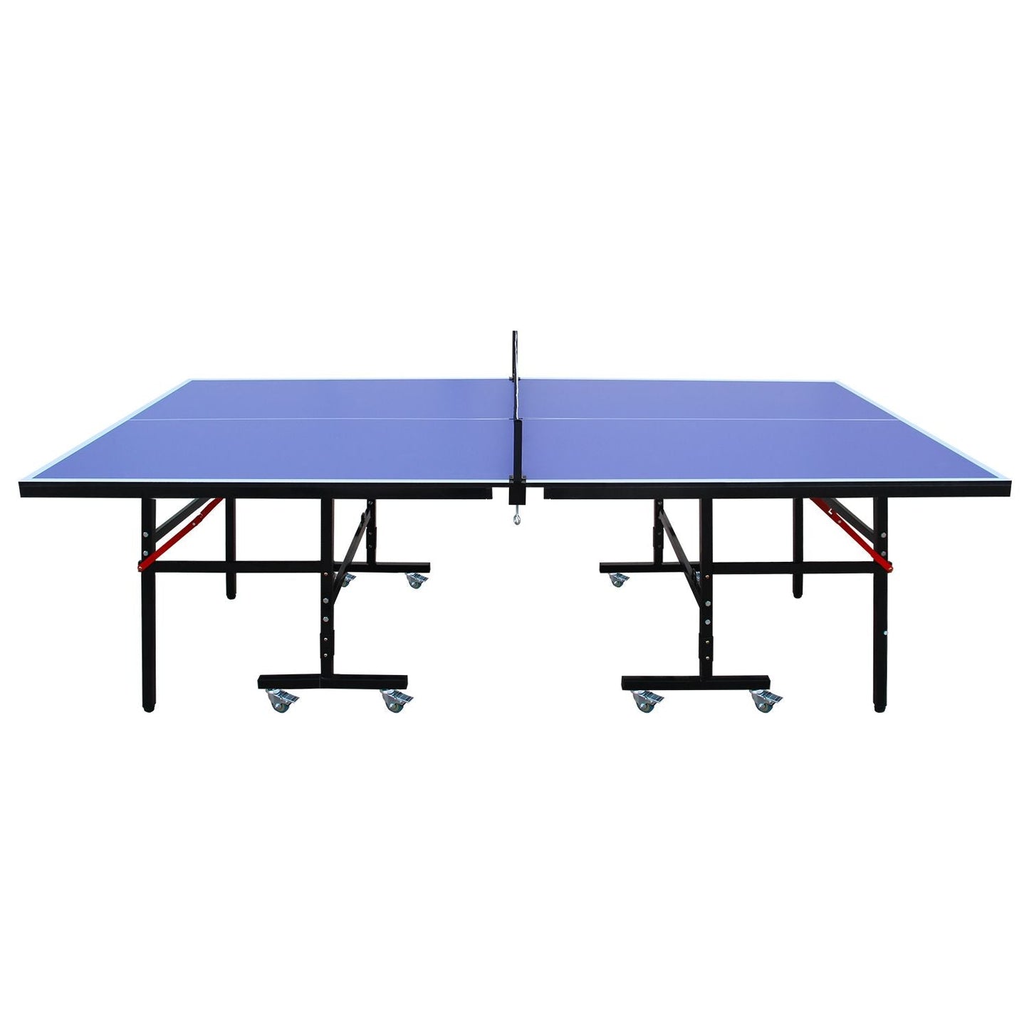 8ft Tennis Table Foldable & Portable Ping Pong Table Set for Indoor Games with Net, 2 Table Tennis Paddles and 3 Balls