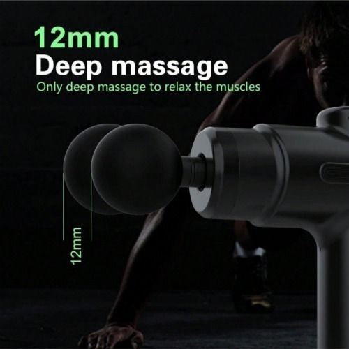 (ICR-Black)Massage Gun Deep Tissue Percussion Massager for Athletes,Handheld Body Back Muscle Massager Gun with 8 Massage Heads