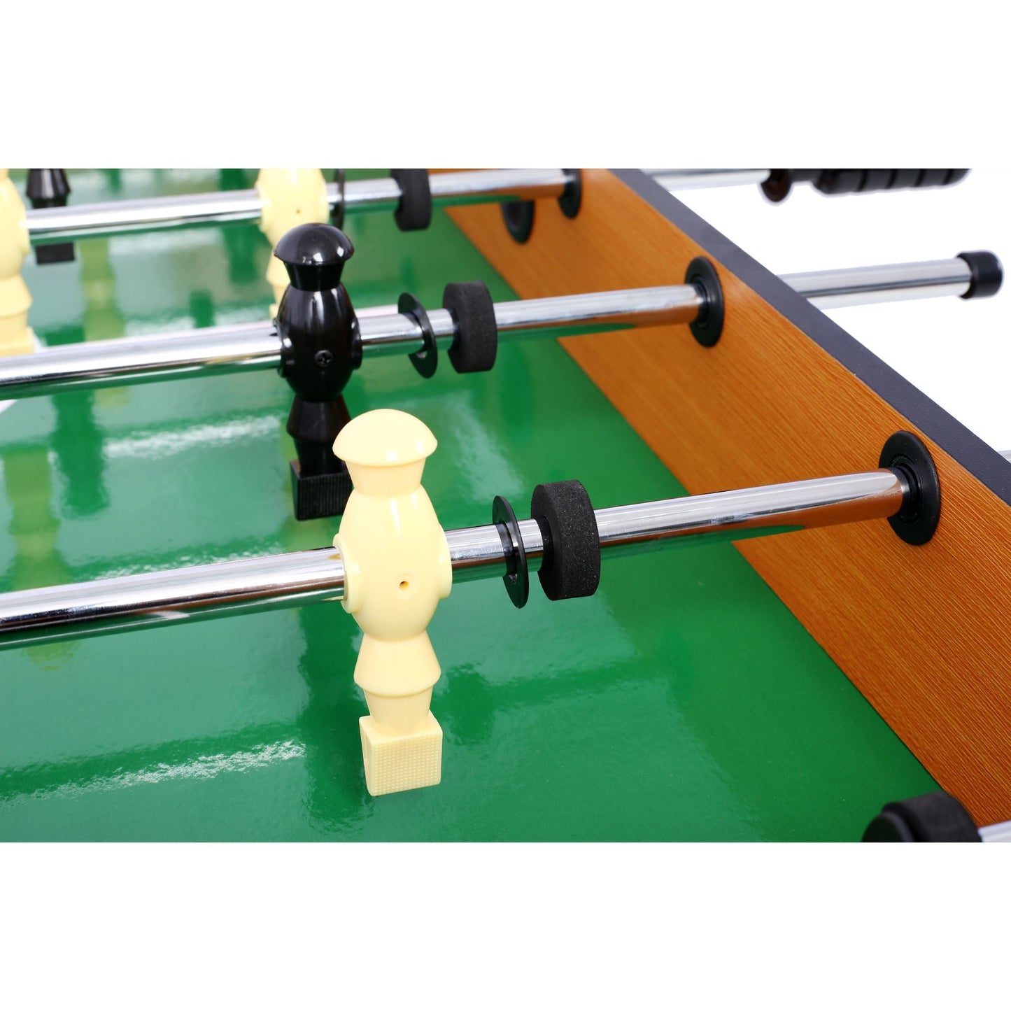 5-in-1 Multi-Game Table - Billiards, Push Hockey, Foosball, Ping Pong, and Basketball brown/red