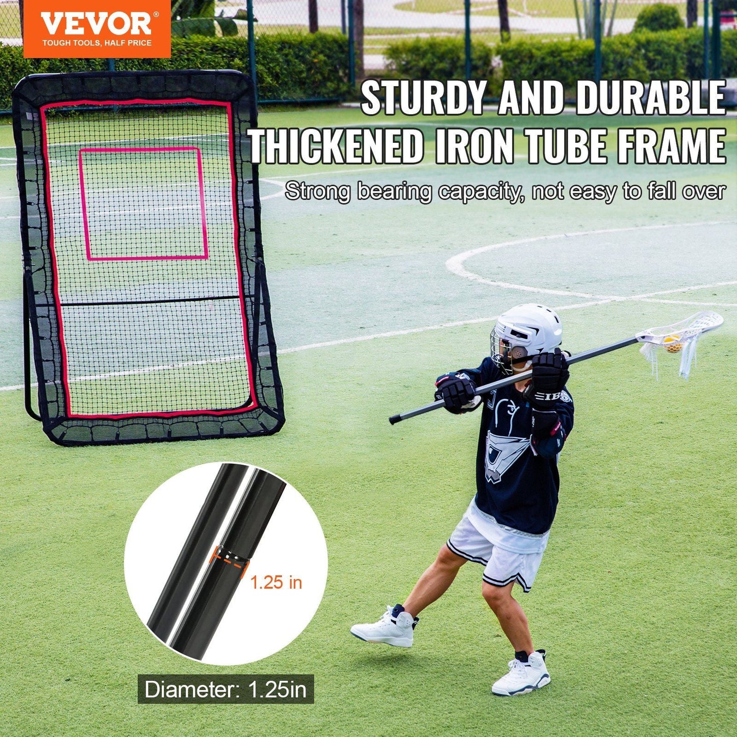 Lacrosse Rebounder for Backyard, 5x7 Ft Volleyball Bounce Back Net