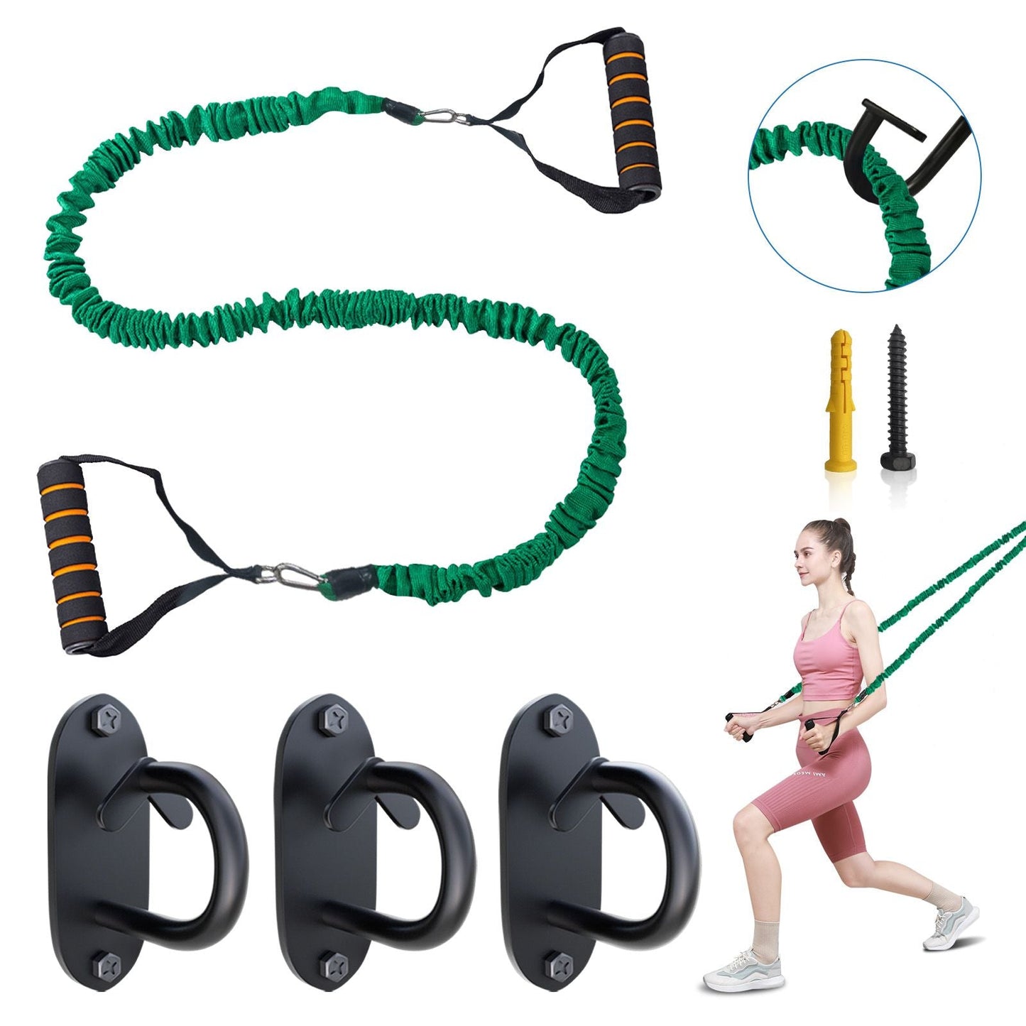 Heavy-Duty Wall Anchor Resistance Bands for Safe Home Gym Training