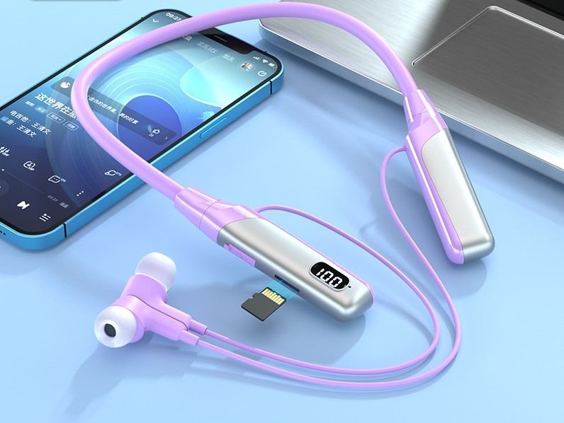 Bluetooth headset neck type ultra-long standby noise reduction for Apple Huawei 5.3 wireless in-ear sports headphones