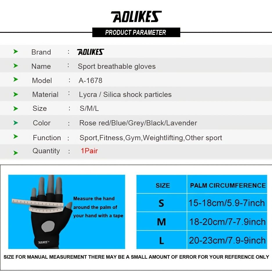 1pair Unisex multi-functional weightlifting Gloves suitable for Cycling Exercise Training Pull Ups Fitness Climbing, Rowing and more