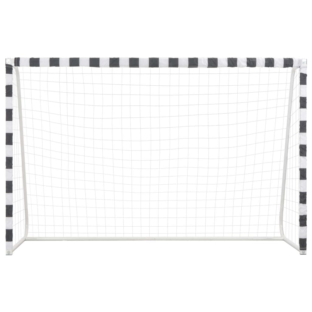 Soccer Goal 118.1"x78.7"x35.4" Metal Black and White