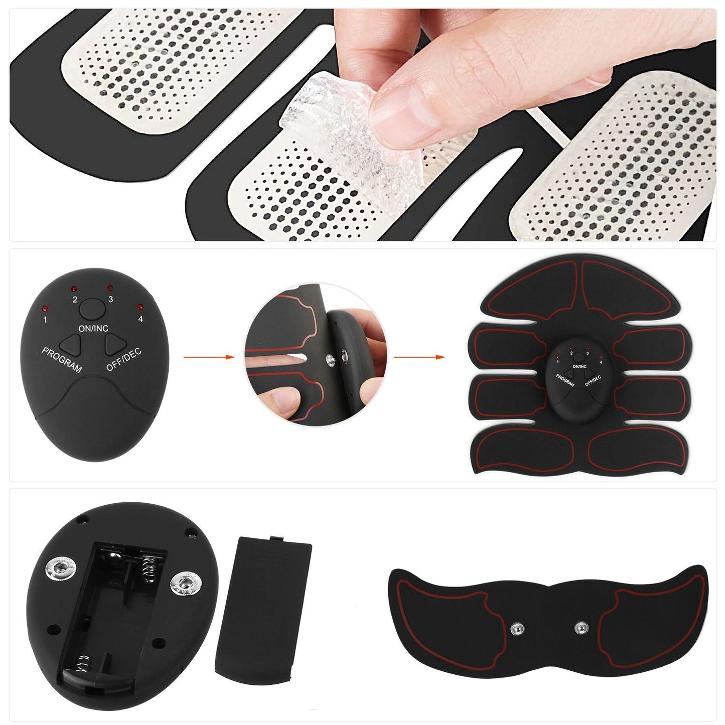 Advanced EMS Abdominal Toning Belt for Fitness - 6 Modes for Effective Muscle Stimulation