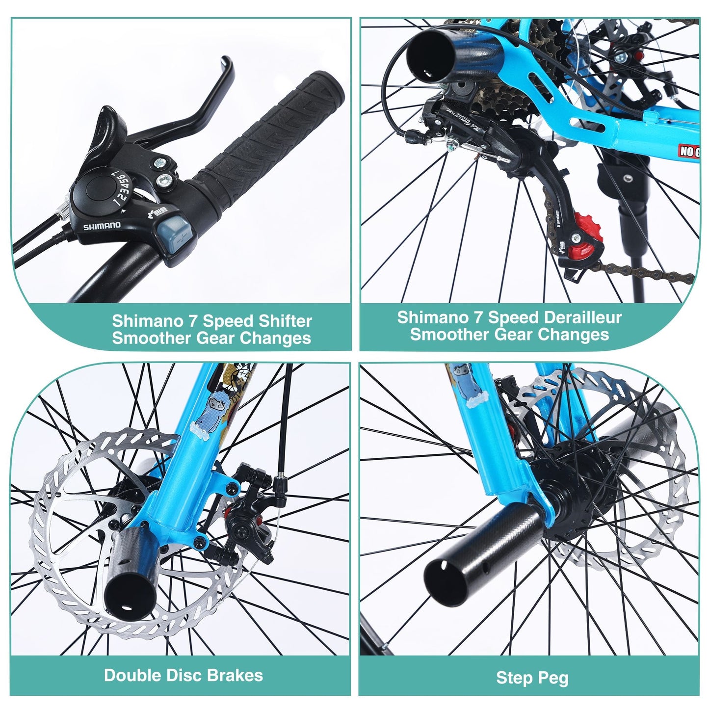 26 Inch Freestyle Kids Bicycle with Double Disc Brakes for Ages 12+ - Perfect for Boys and Girls