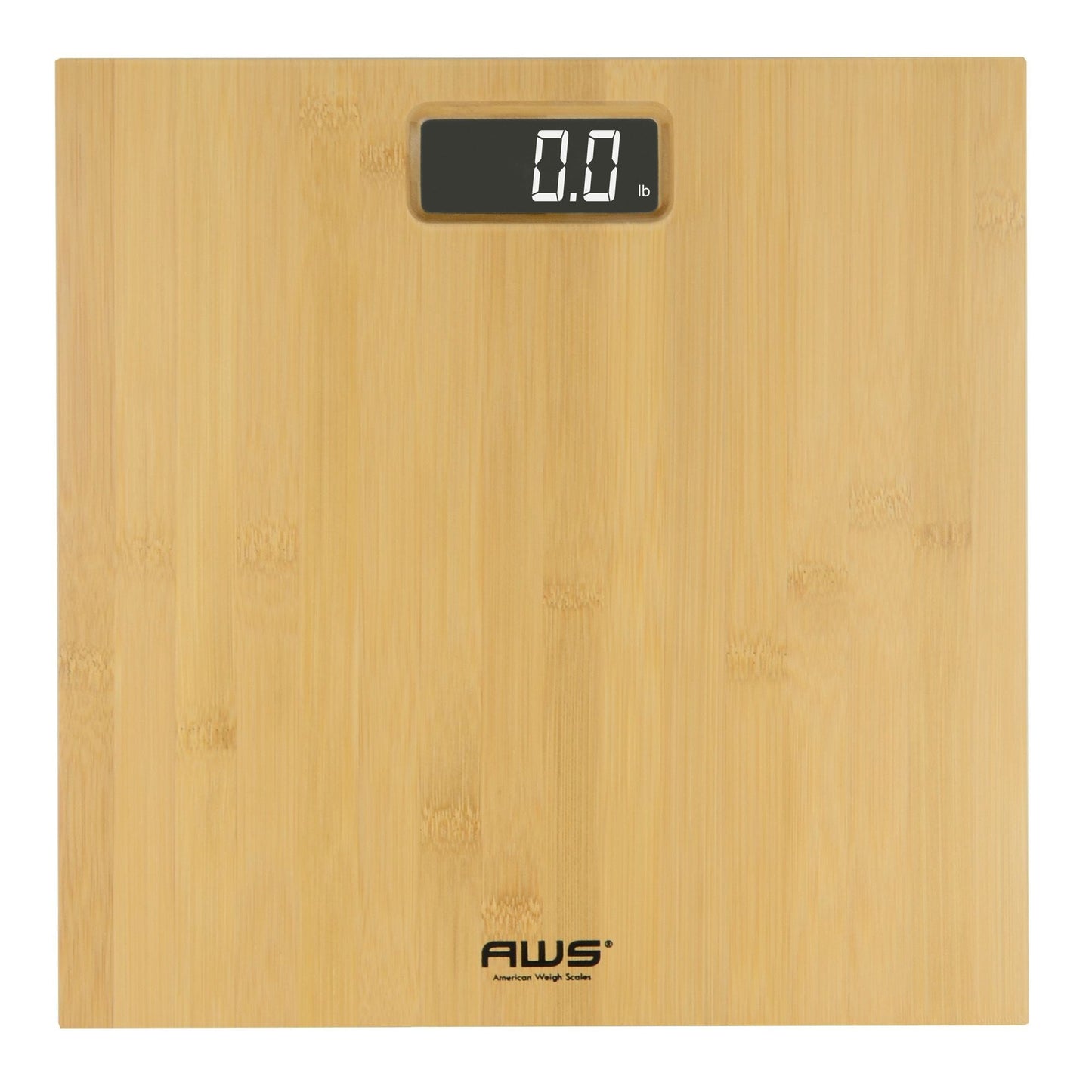 BS-1321-BMLCD BAMBOO BATHROOM SCALE 397LB