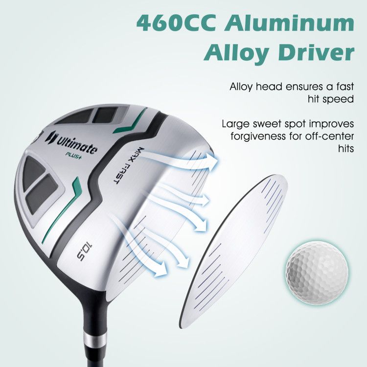 11 Pieces Complete Golf Club Package Set