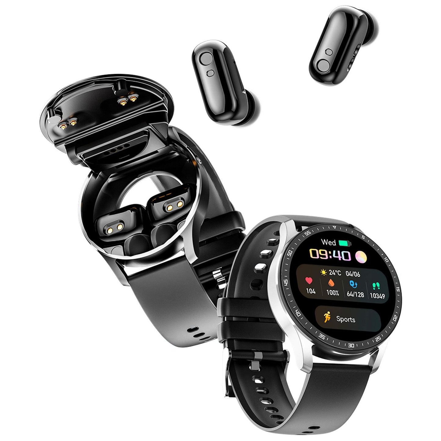 Smart Watch fitness tracker With Built-in Earphone Waterproof Monitoring Blood Pressure Heart Rate Call Is Suitable For Android And IOS