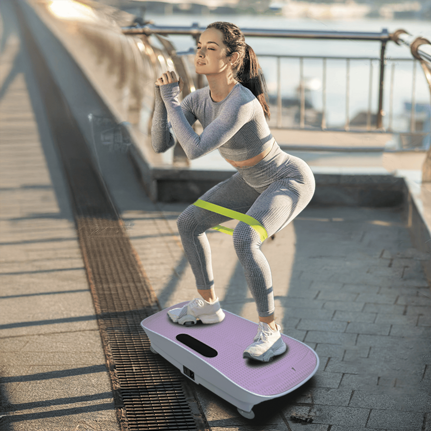 Silent Vibration Plate Crazy Fitness Massage 10-Frequency Weight Loss & Fat Burner Body Shaking Machine For Unisex Pink