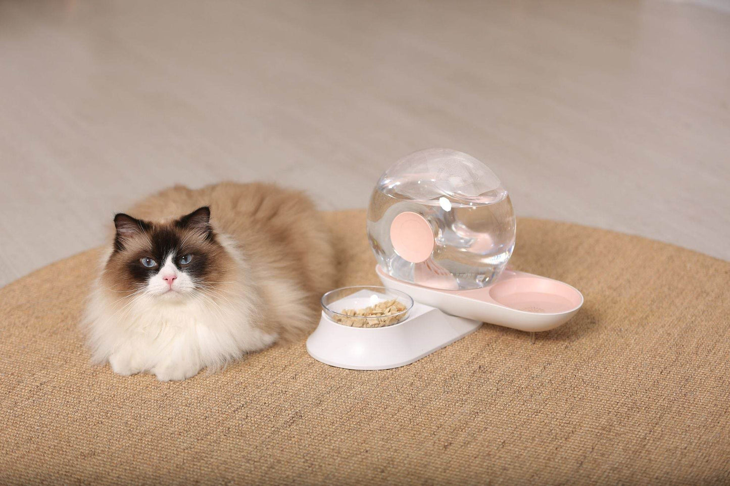 Auto-Myst Automatic Gravity Pet Water Dispenser - 2-in-1 Filtered Water & Food Bowl System with 2.8L Capacity