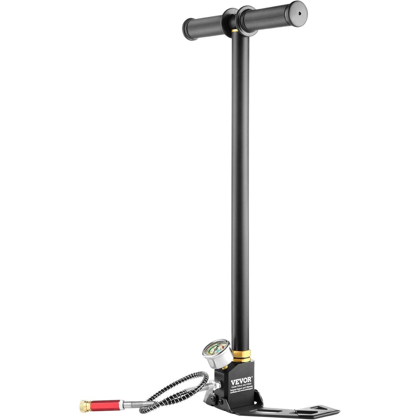 4500PSI High Pressure Airgun Pump for PCP Rifles - 3 Stage Stirrup Pump