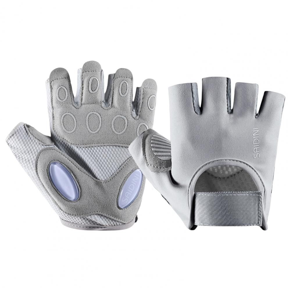 1 Pair Training Gloves Non-Slip Fingerless weight lifting gloves Palm Protector Unisex Sweat-wicking Ridding gym Gloves for Outdoor Sports
