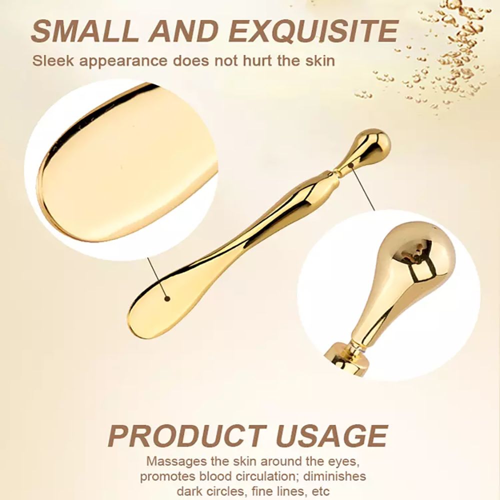 Facial Eye Cream Massager Stick with Metal Wand Applicator for Smooth Skin
