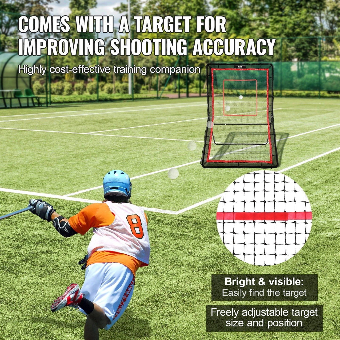 Lacrosse Rebounder for Backyard, 5x7 Ft Volleyball Bounce Back Net