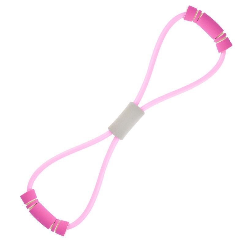 Foam Handle 8 Shape Elastic Band; Tension resistance Band for Abdomen Waist Arm Leg Stretching; Fitness Training
