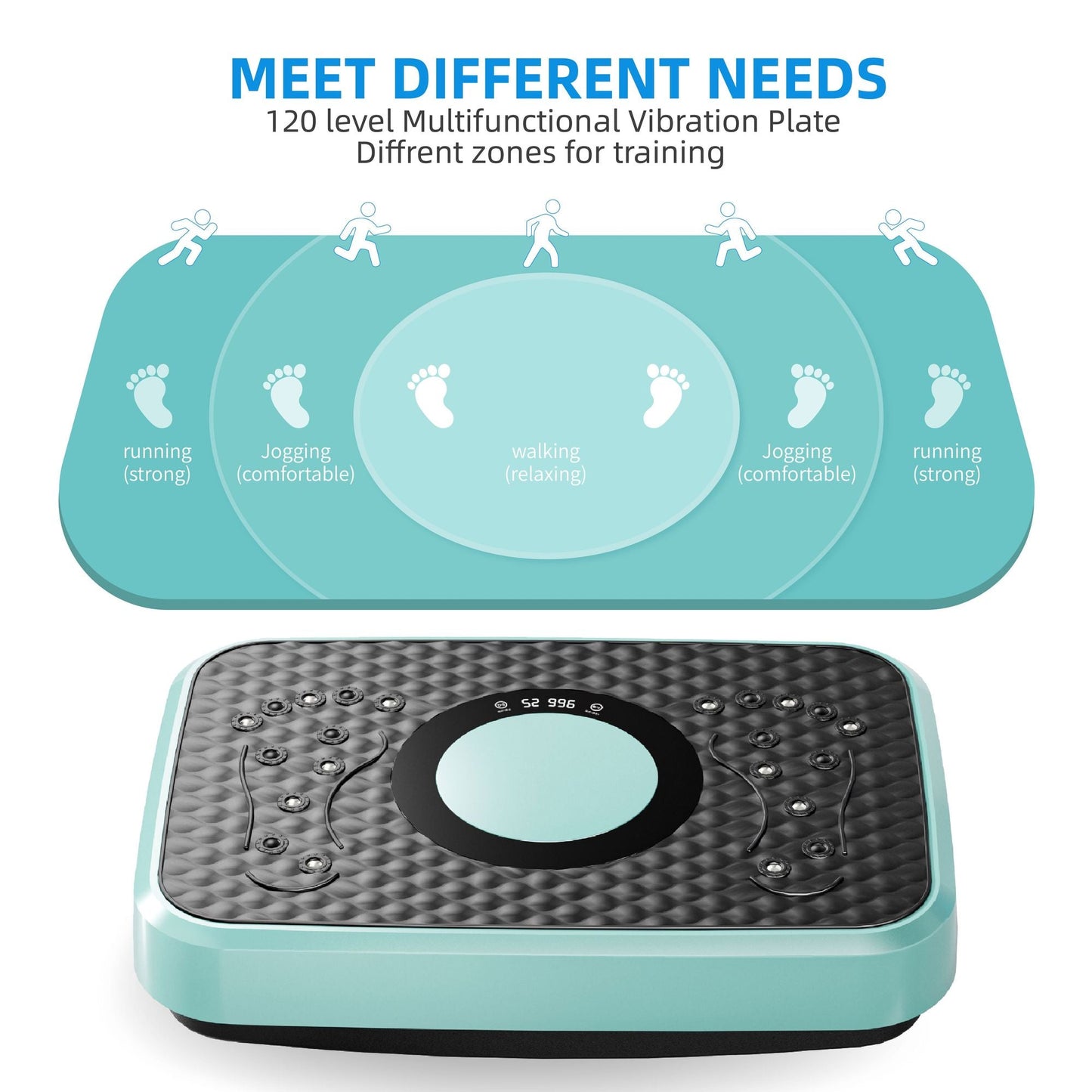 Vibration Plate Fitness Platform, Whole Body Exercise Machine for Lymphatic Drainage, Shaking Workout Board with 120 Speed Levels, Fat Burner and Weight Loss Equipment for Men and Women.