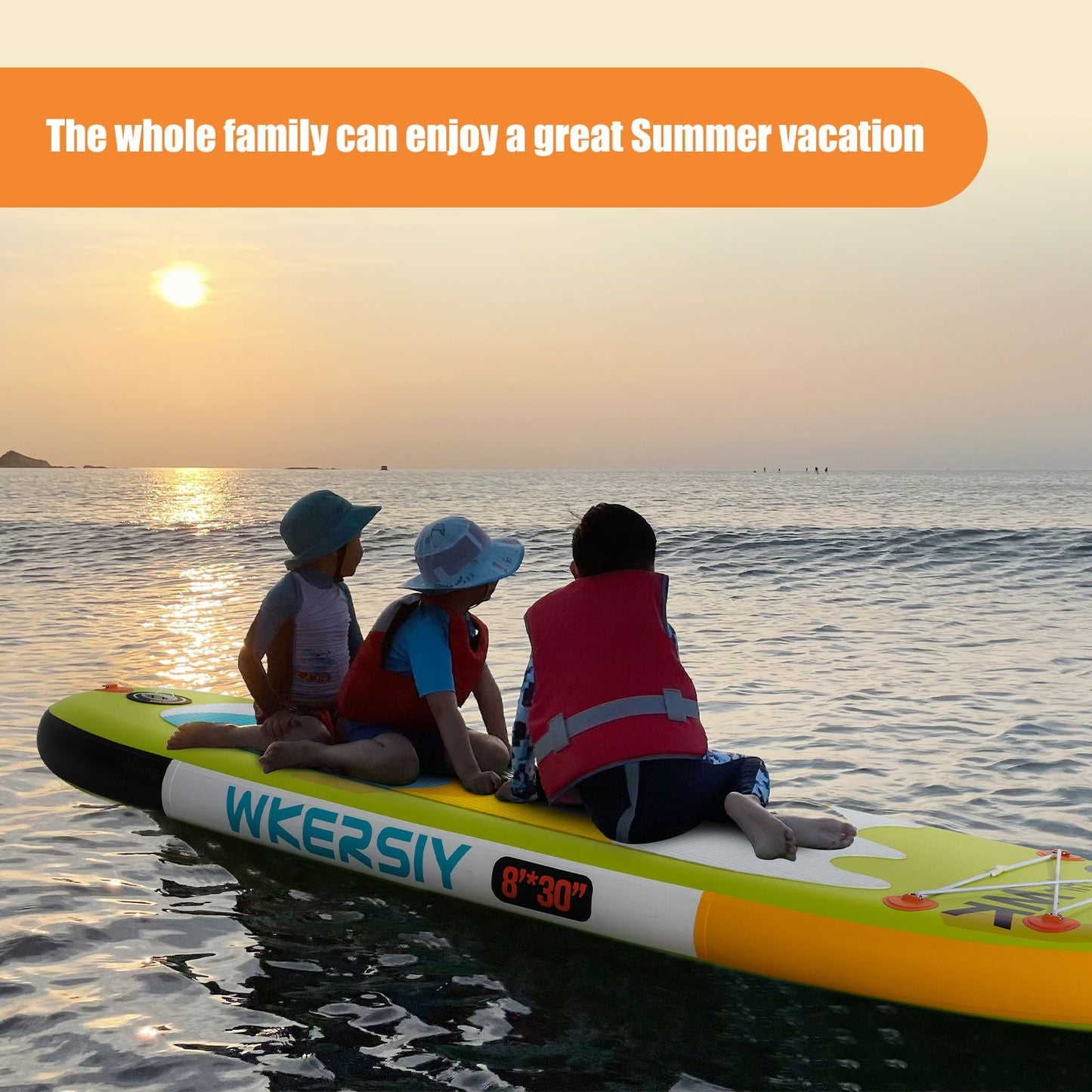 inflatable paddle board 8' Kids Sup including sup paddle, paddleboard backpack, pump, leash