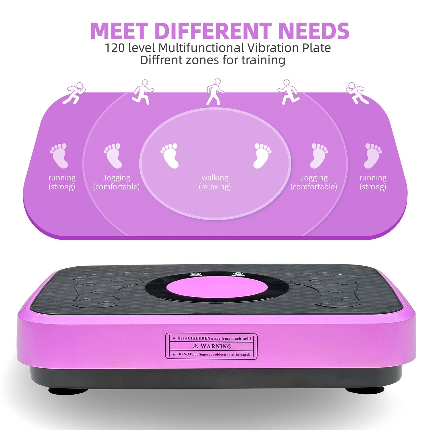 Vibration Plate Fitness Platform, Whole Body Exercise Machine for Lymphatic Drainage, Shaking Workout Board with 120 Speed Levels, Fat Burner and Weight Loss Equipment for Men and Women.