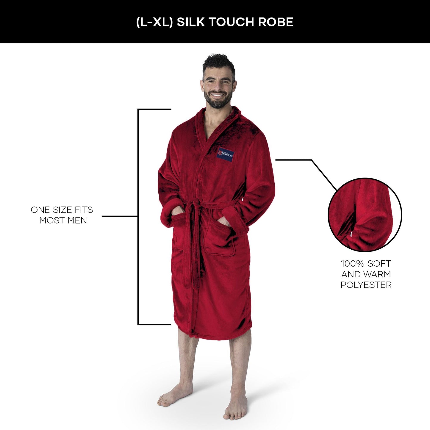 Florida Panthers NHL Red Champs Silk Touch Robe L/XL