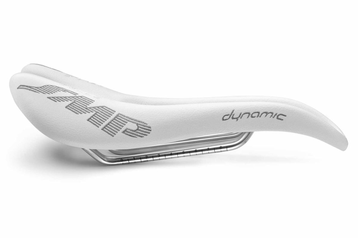 Selle SMP Dynamic Saddle with Steel Rails (White)