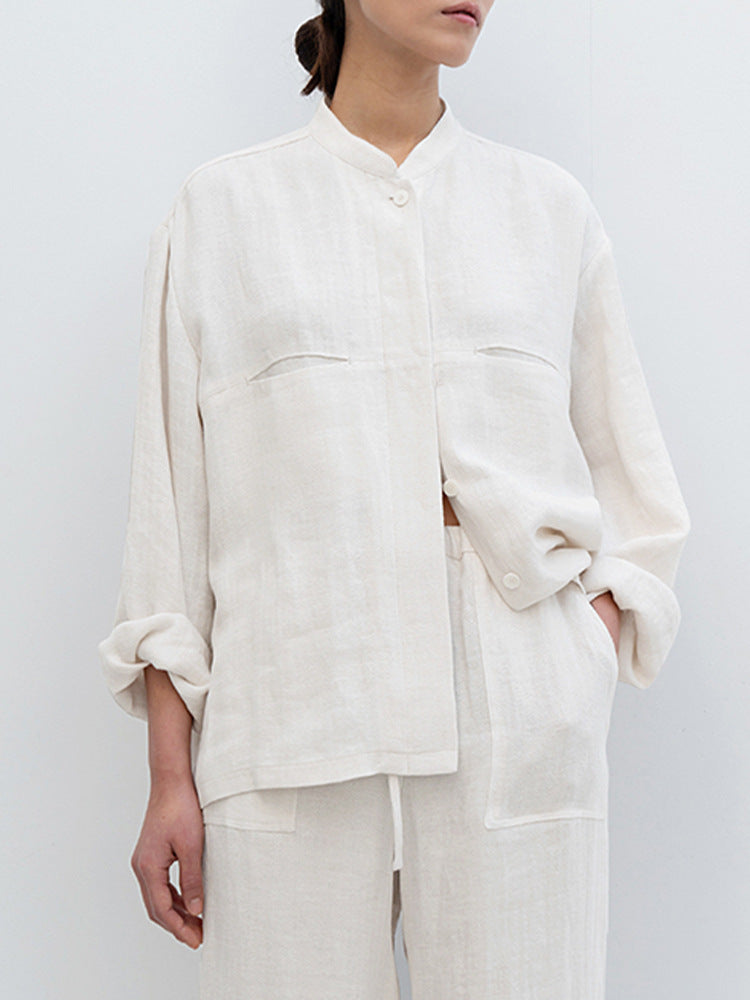 The Natural Edit – Pure Linen Pocket Shirt