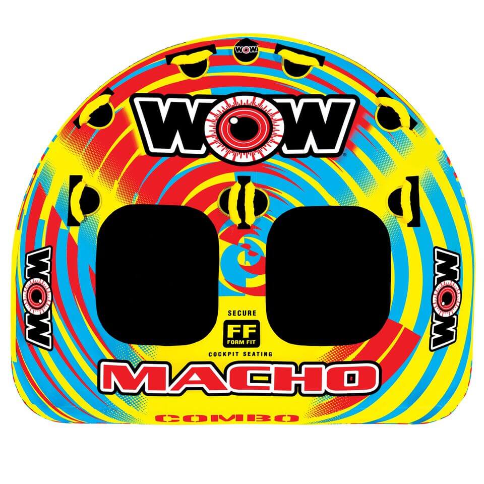 WOW Sports Macho 2 Person Towable Water Tube For Pool and Lake (16-1010)