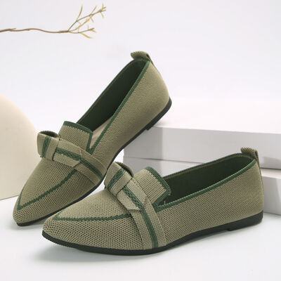 Point Toe Mesh Flat Slip-Ons - Sybaritic Boutique