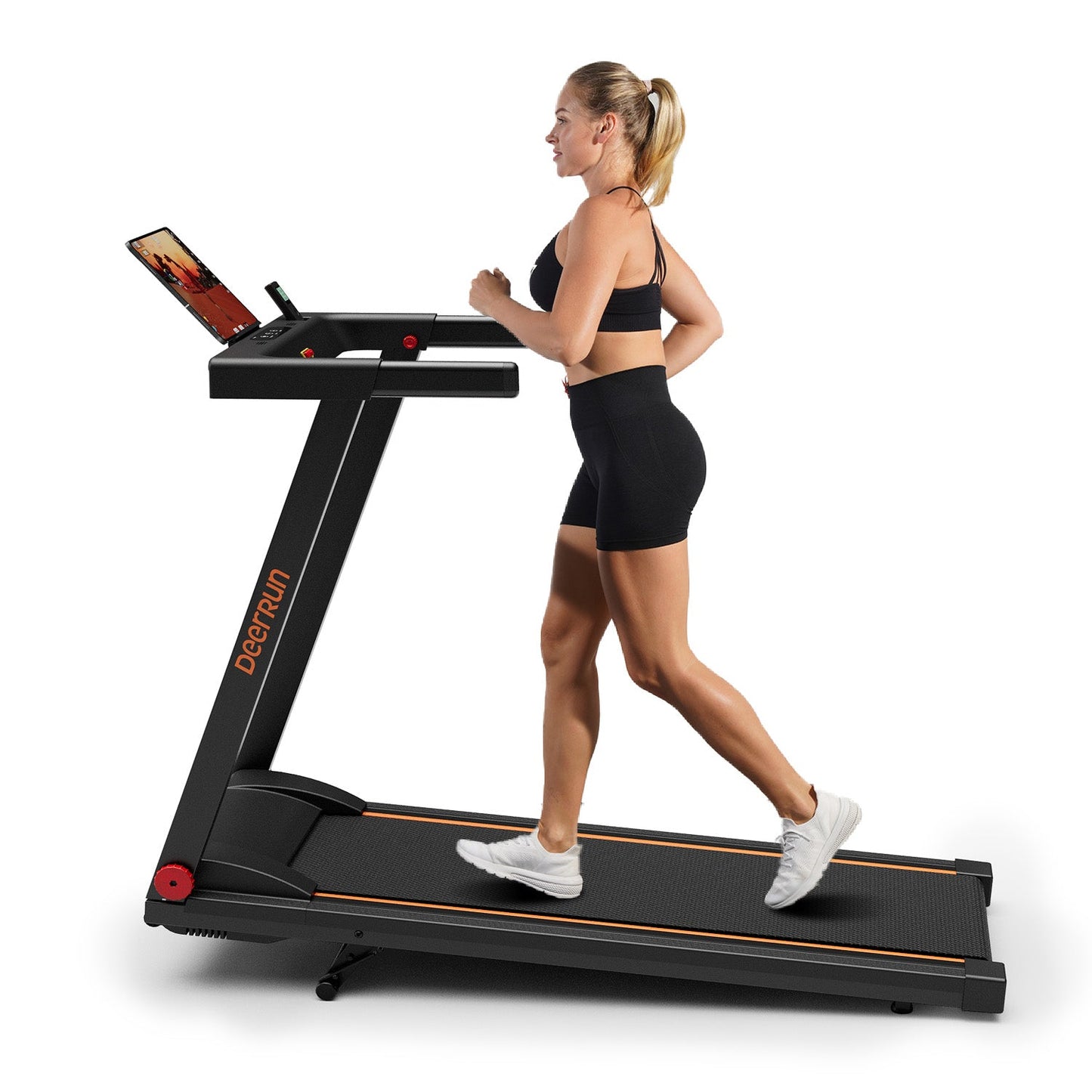 DeerRun A1 Series 6% Incline Foldable Treadmill——Upgraded Chip & NFC Support | 300Lbs-350Lbs, 7.5mph-10mph