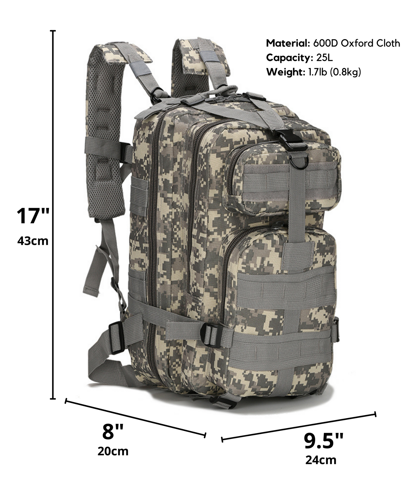 Tactical 25L Molle Backpack