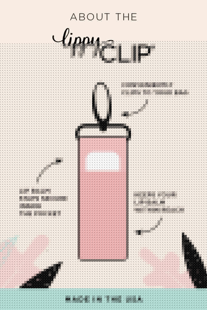 Pale Pink Floral LippyClip® Lip Balm Holder