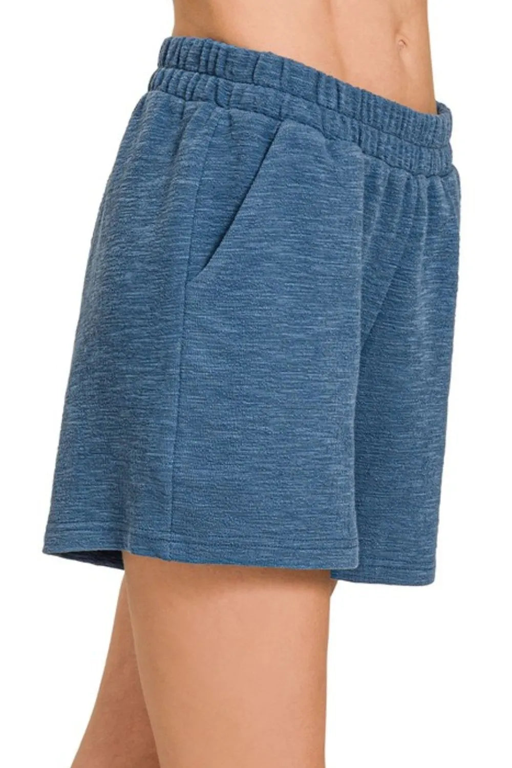 Zenana Cotton Slub Shorts