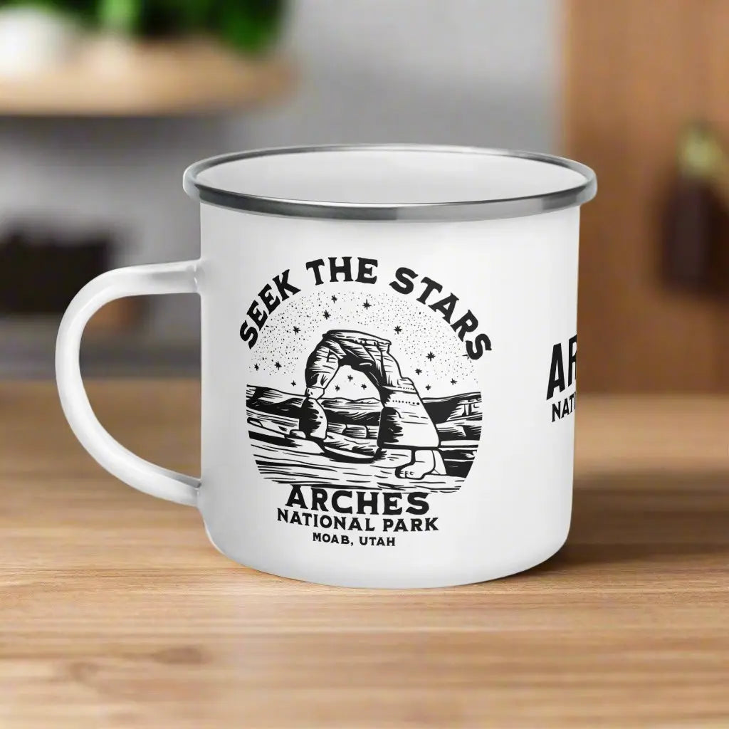 Arches National Park Seek The Stars Durable Enamel Camp Mug