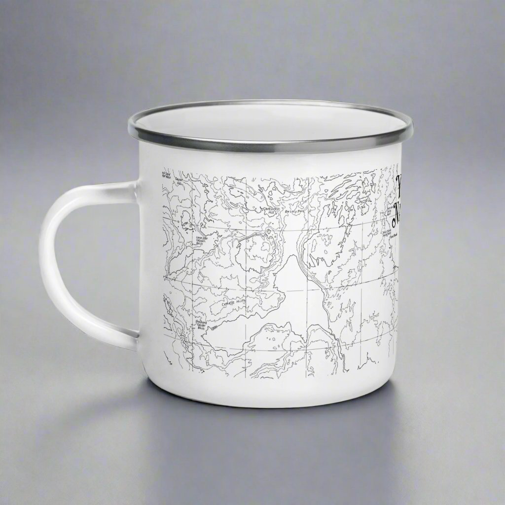 Yellowstone National Park Topographic Durable Enamel Camp Mug