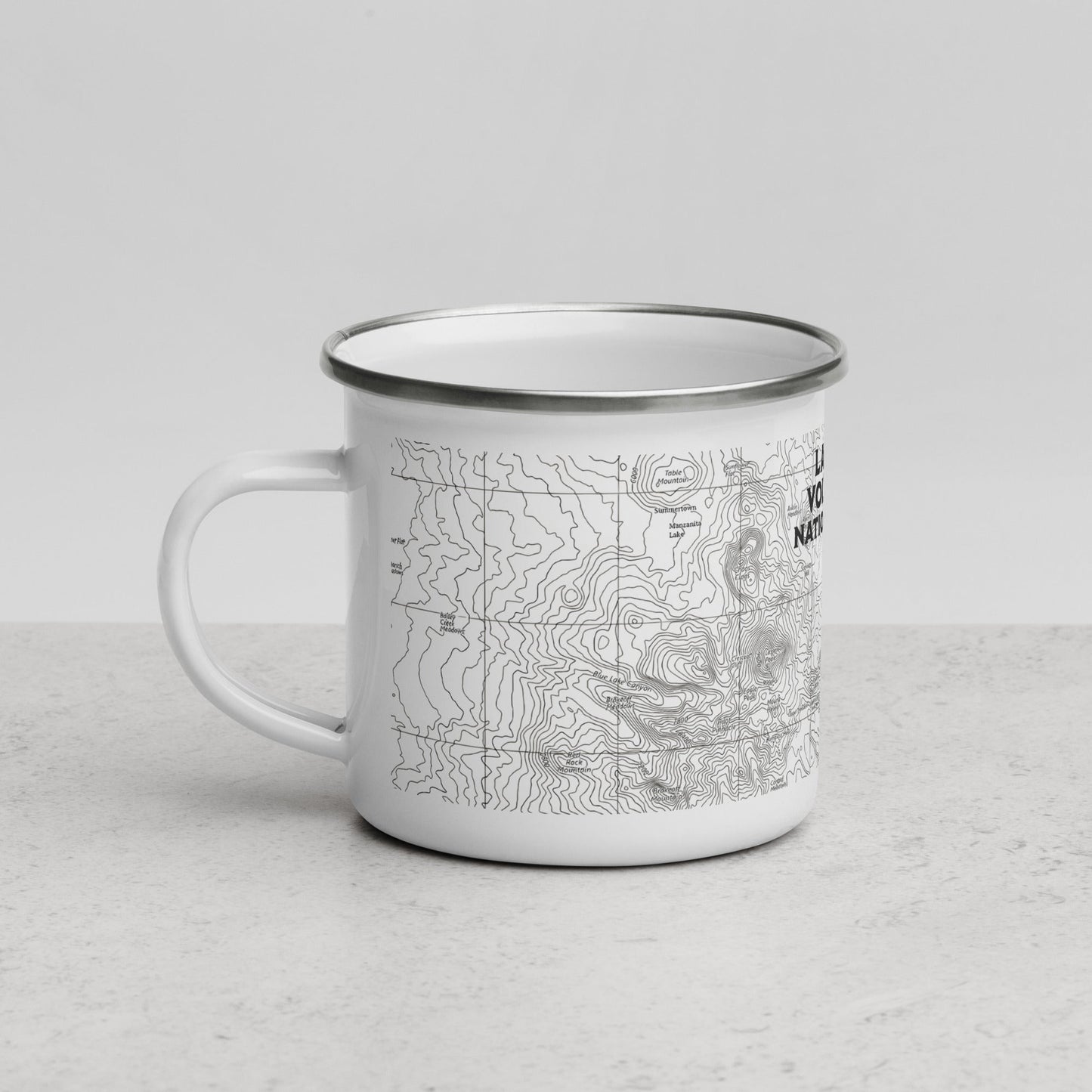 Lassen Volcanic National Park Topographic Camp Mug