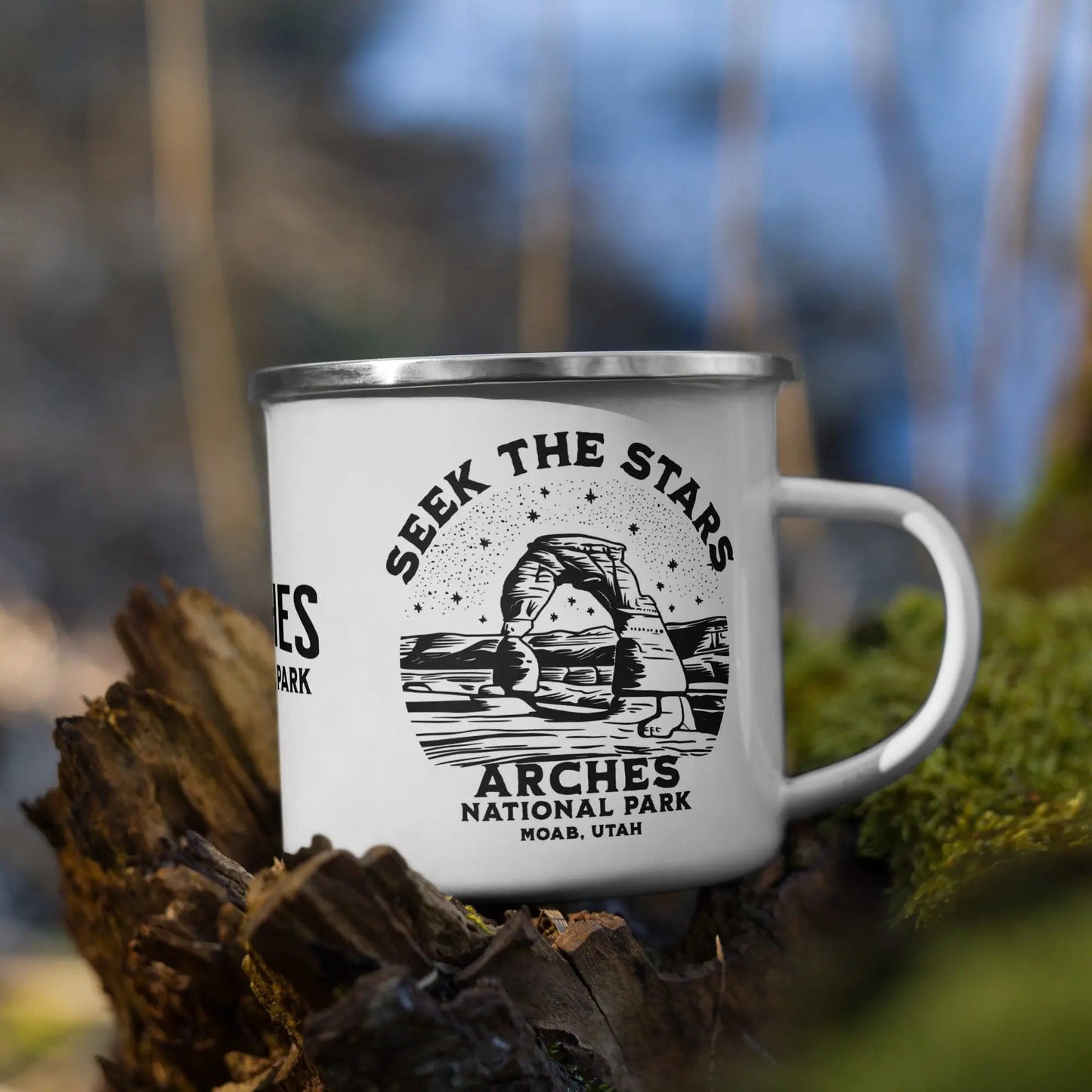 Arches National Park Seek The Stars Durable Enamel Camp Mug