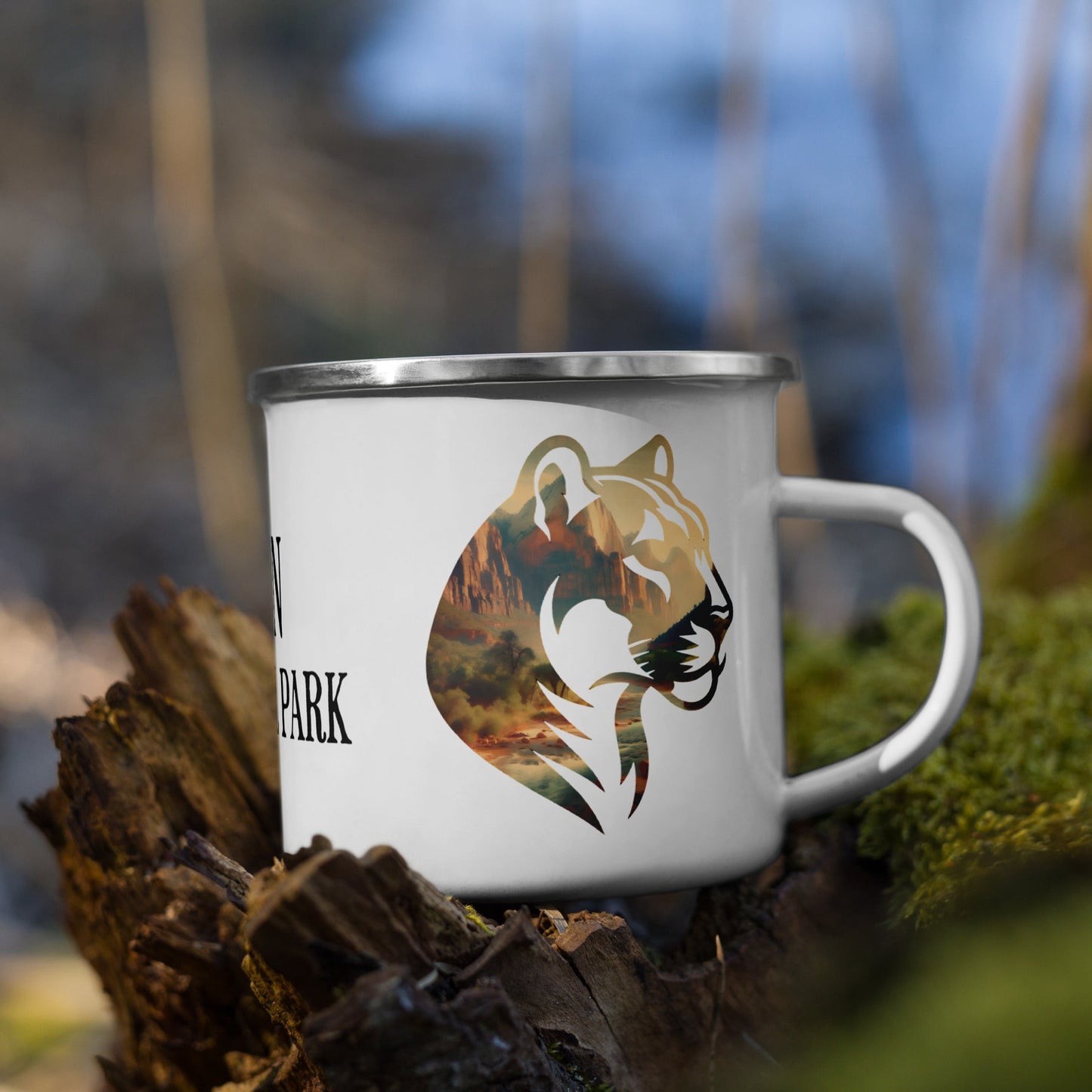 Zion National Park Mountain Lion Camp Mug