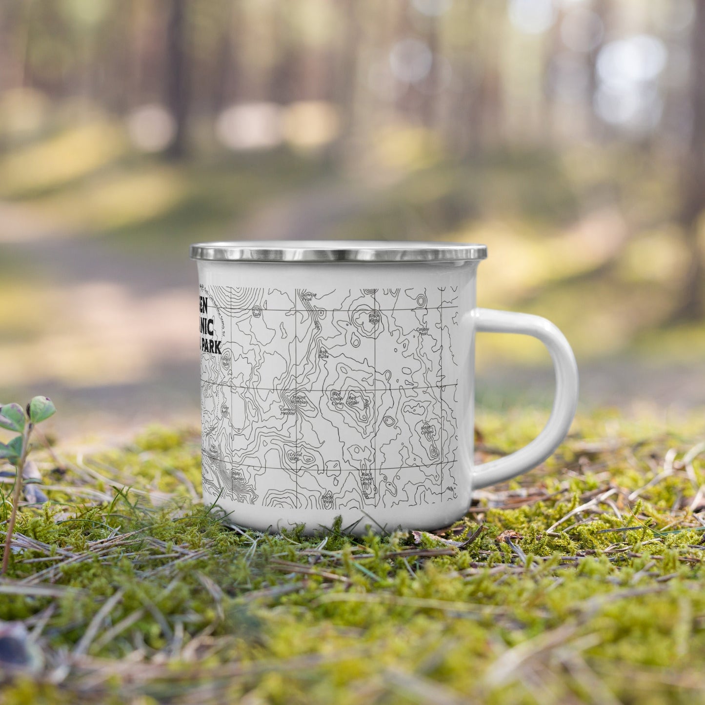 Lassen Volcanic National Park Topographic Camp Mug