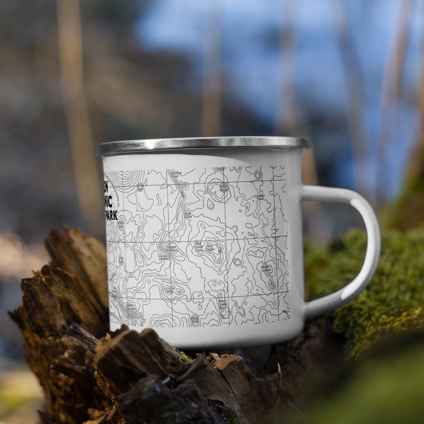 Lassen Volcanic National Park Topographic Camp Mug