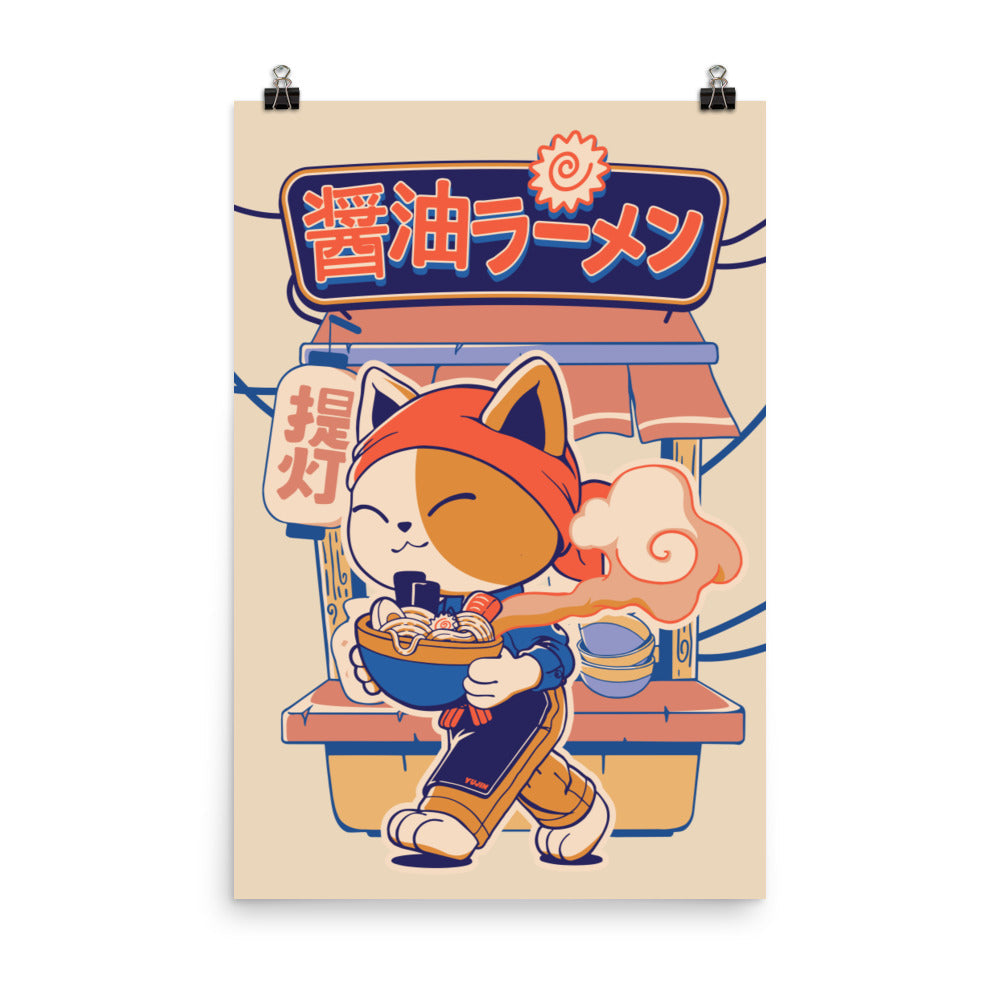 Ramen Cat Poster