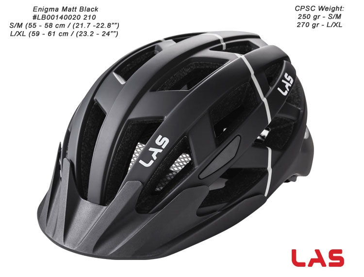 LAS Enigma Cycling Helmet - Matte Black