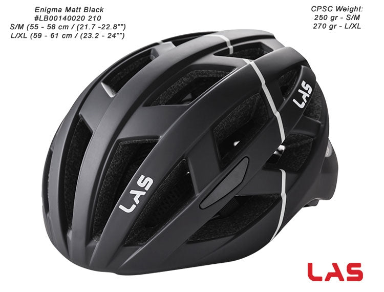 LAS Enigma Cycling Helmet - Matte Black