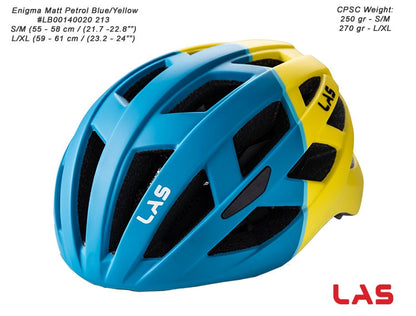 LAS Enigma Cycling Helmet - Blue/Yellow