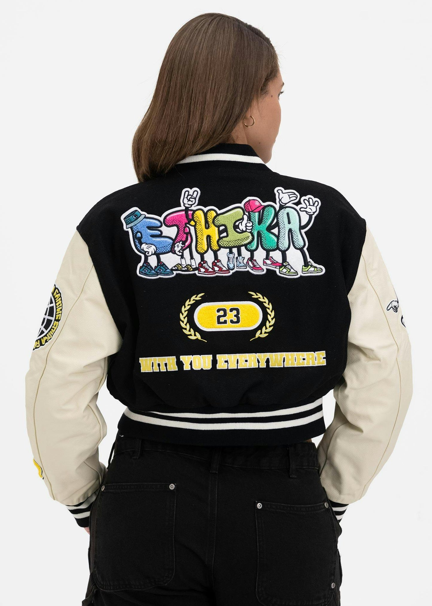 Upper Case | Womens Crop Varsity Jacket