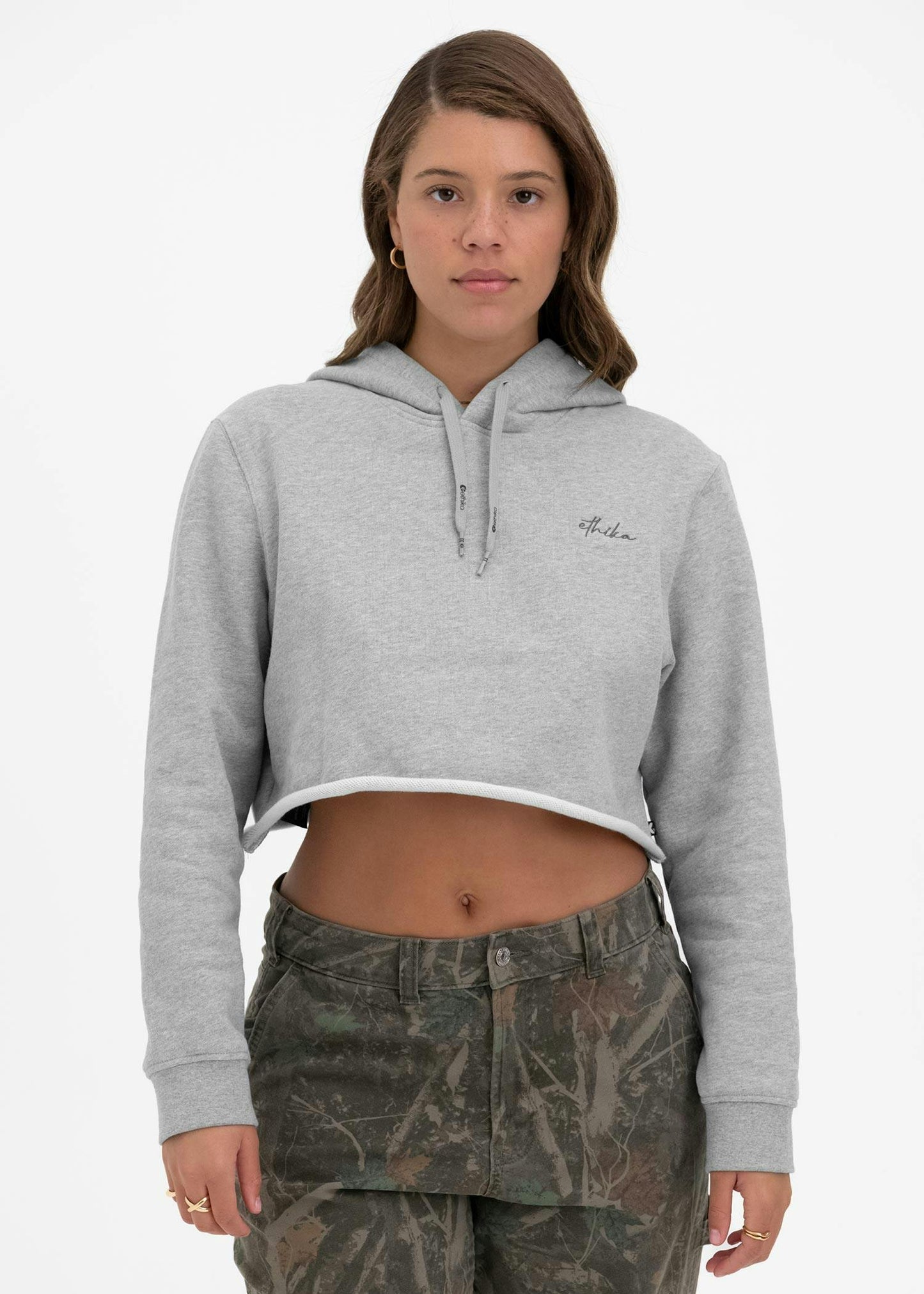 Heather | Womens Crop Zip Hoodie